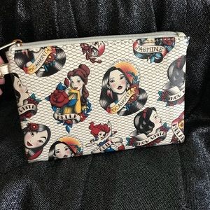 Disney Princess Tattoo Print Clutch Loungefly
